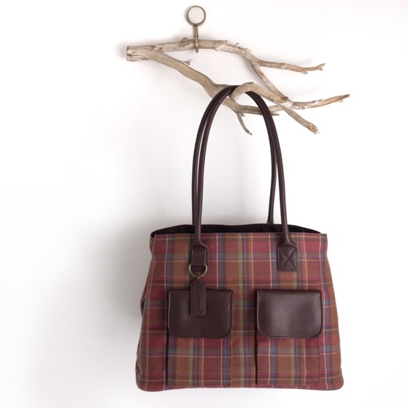 Longaberger Handbags - LONGABERGER . 25th Bee Plaid Tote Bag
